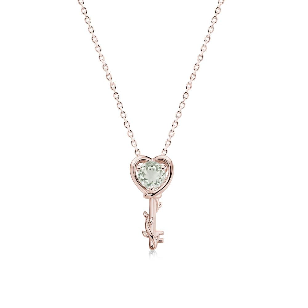 Key Lemon Quartz Leaf Necklace for Women - LUO Jewelry #gemstone_Green Amethyst