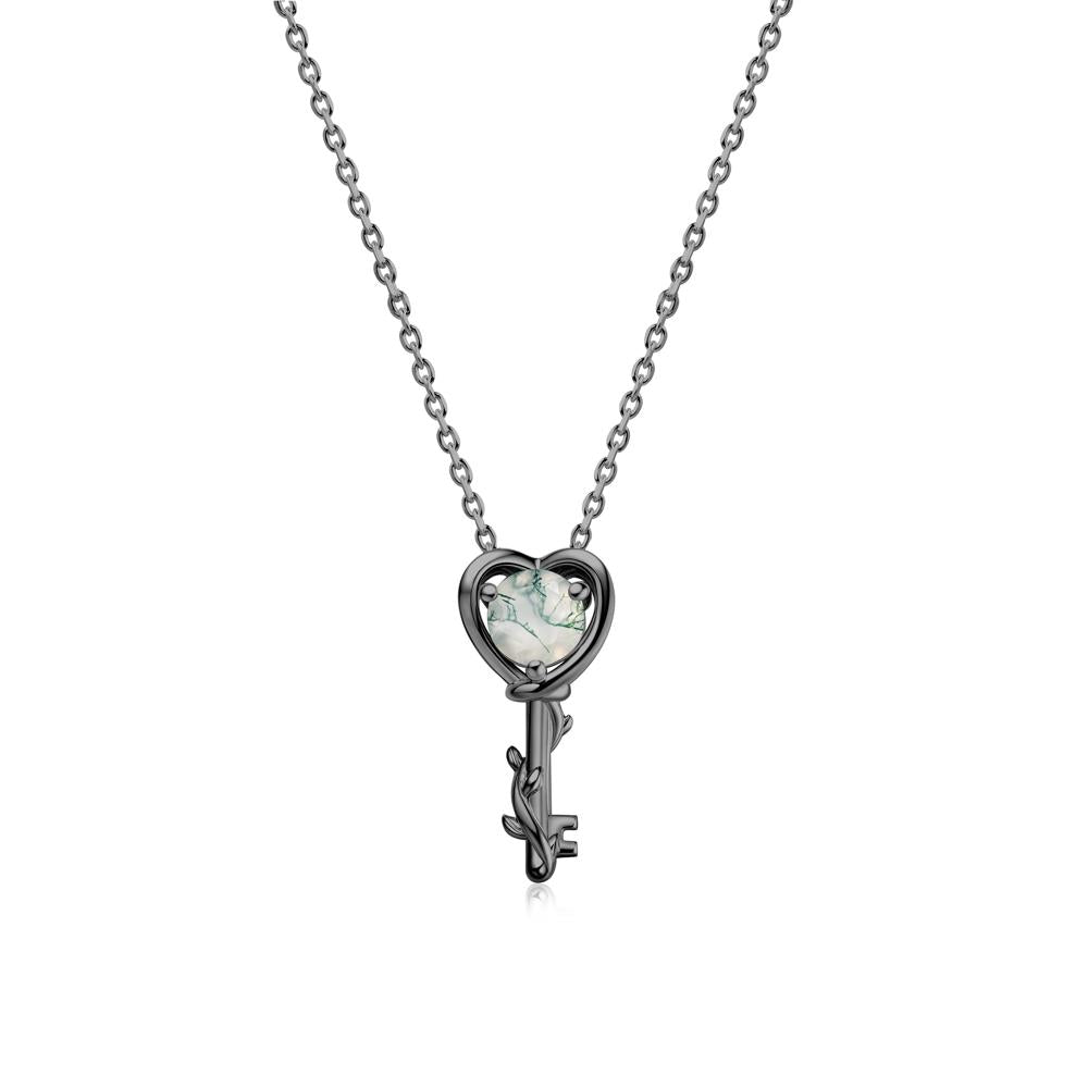 Key Lemon Quartz Leaf Necklace for Women - LUO Jewelry #gemstone_Moss Agate