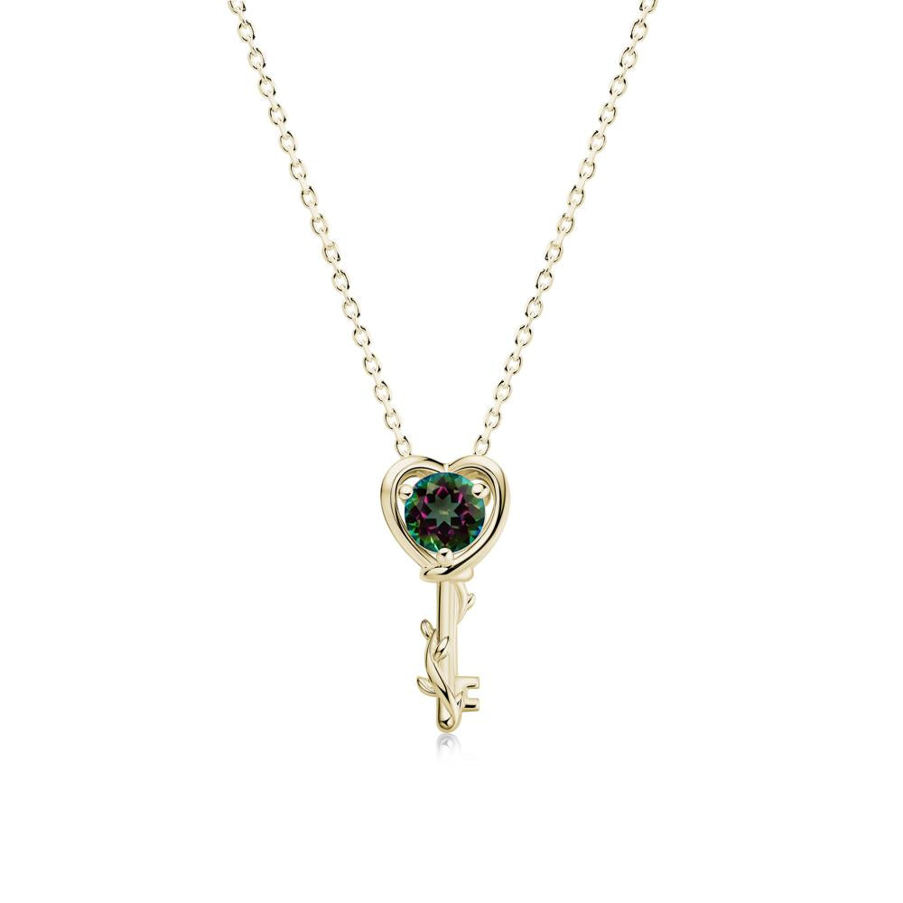 Key Lemon Quartz Leaf Necklace for Women - LUO Jewelry #gemstone_Mystic Topaz