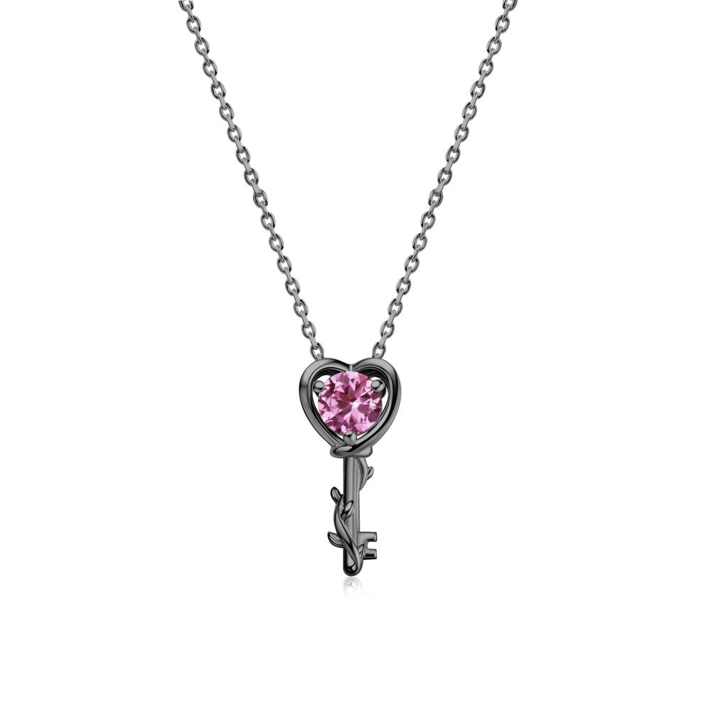 Key Lemon Quartz Leaf Necklace for Women - LUO Jewelry #gemstone_Pink Sapphire