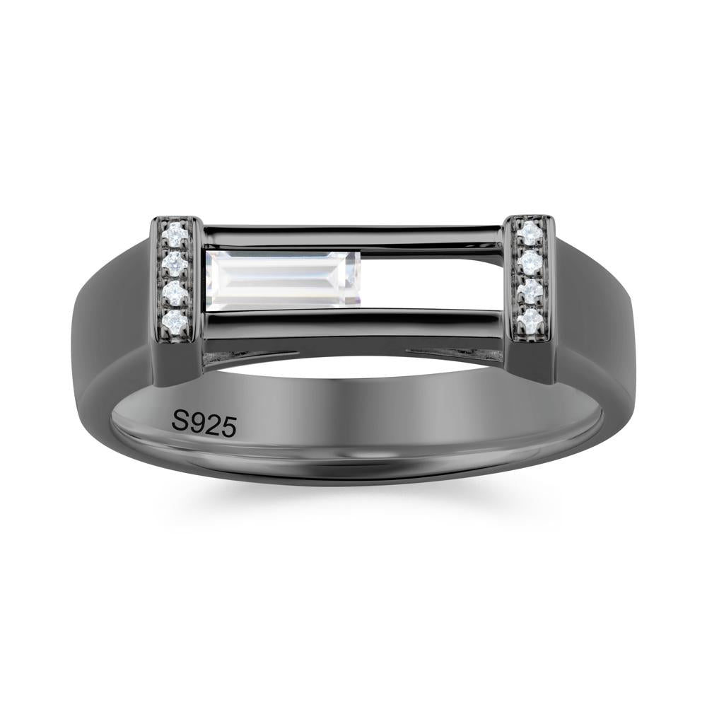 Movable Baguette Cut Petite Alexandrite Ring - LUO Jewelry #gemstone_Cubic Zirconia