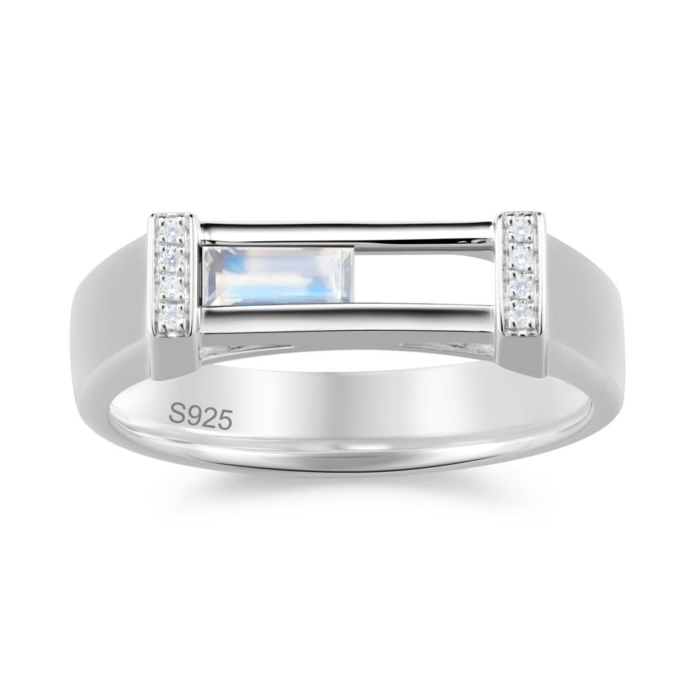 Movable Baguette Cut Petite Alexandrite Ring - LUO Jewelry #gemstone_Moonstone