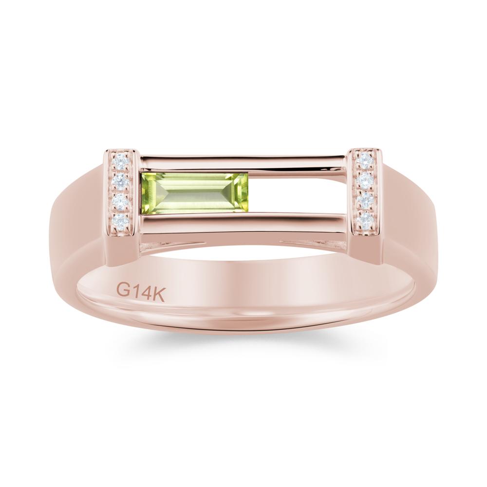 Movable Baguette Cut Petite Alexandrite Ring - LUO Jewelry #gemstone_Peridot