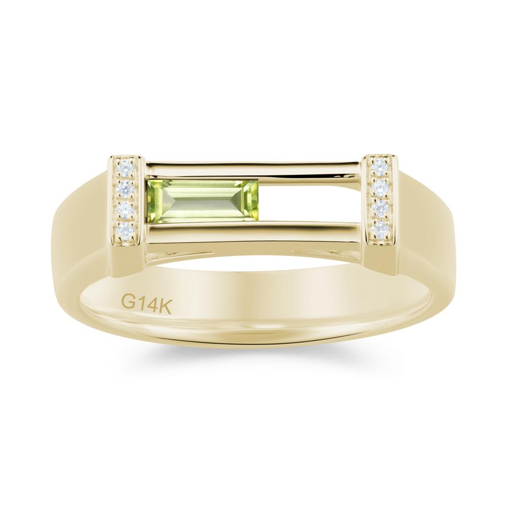 Movable Baguette Cut Petite Alexandrite Ring - LUO Jewelry #gemstone_Peridot