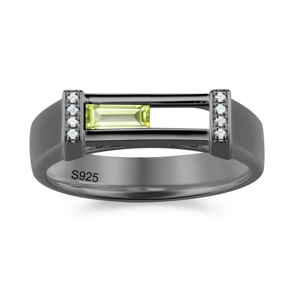 Movable Baguette Cut Petite Alexandrite Ring - LUO Jewelry #gemstone_Peridot
