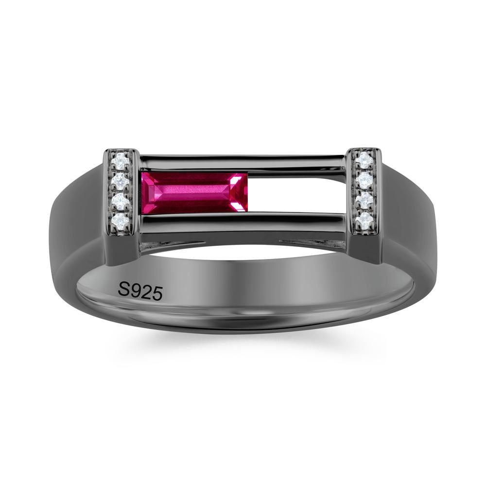 Movable Baguette Cut Petite Alexandrite Ring - LUO Jewelry #gemstone_Ruby