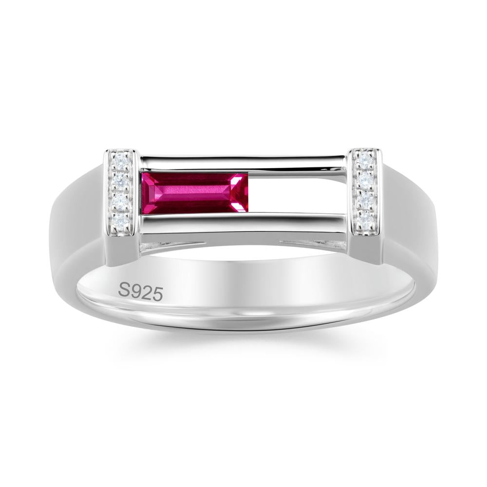 Movable Baguette Cut Petite Alexandrite Ring - LUO Jewelry #gemstone_Ruby