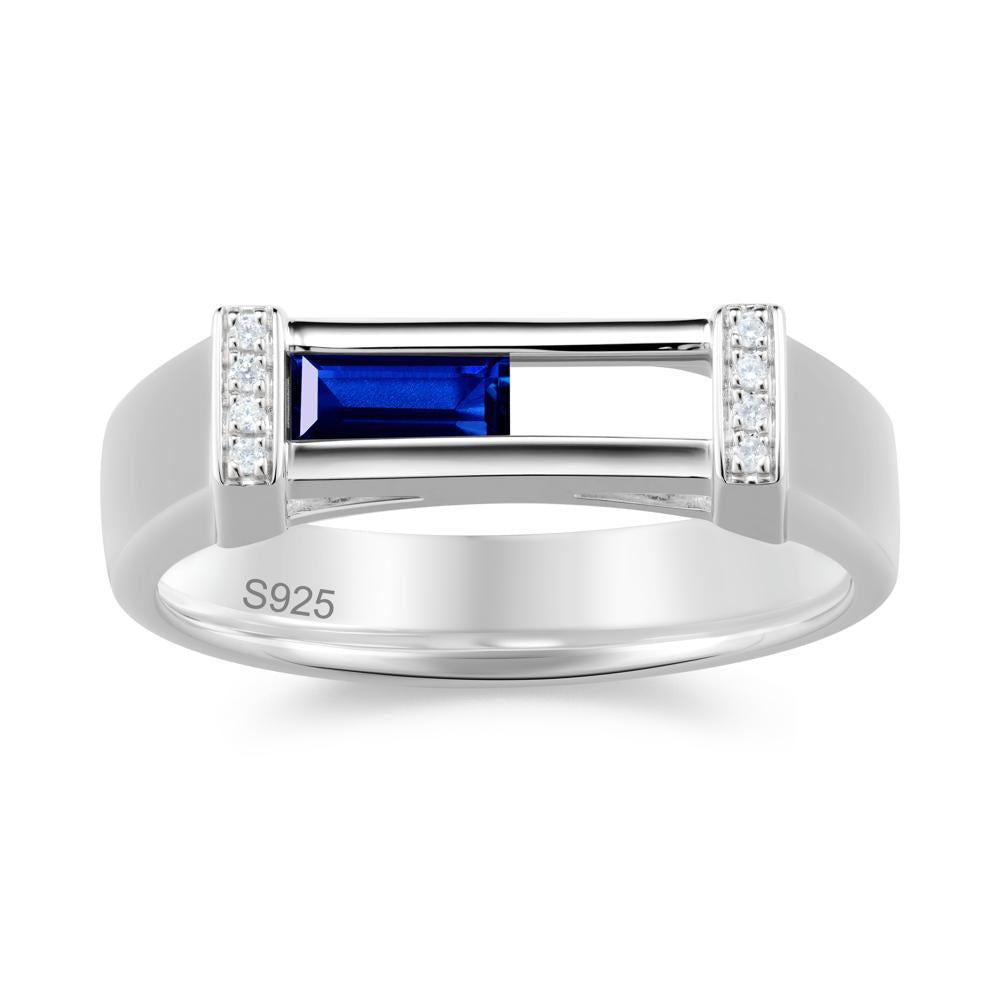 Movable Baguette Cut Petite Alexandrite Ring - LUO Jewelry #gemstone_Sapphire