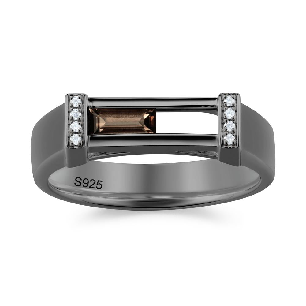 Movable Baguette Cut Petite Alexandrite Ring - LUO Jewelry #gemstone_Smoky Quartz