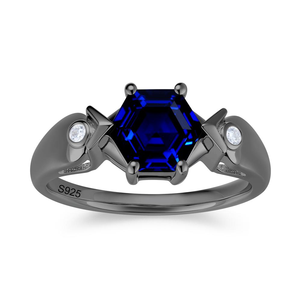 Hexagon Cut Alexandrite Art Deco Ring - LUO Jewelry #gemstone_Sapphire