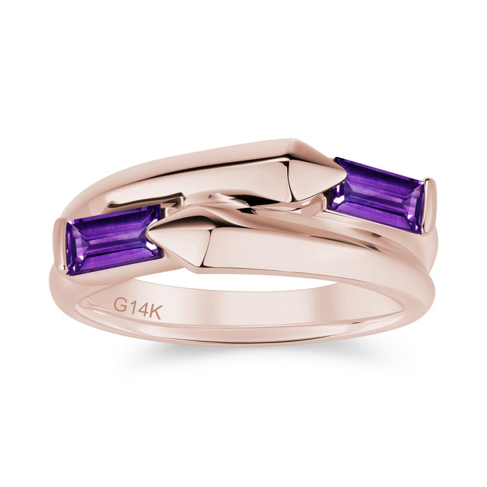 Toi Et Moi Bypass East West Garnet Ring - LUO Jewelry #gemstone_Amethyst