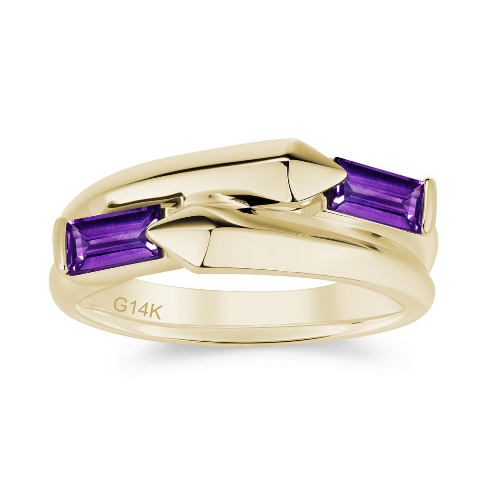 Toi Et Moi Bypass East West Garnet Ring - LUO Jewelry #gemstone_Amethyst