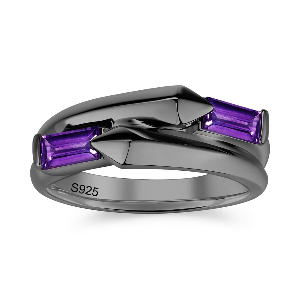 Toi Et Moi Bypass East West Garnet Ring - LUO Jewelry #gemstone_Amethyst