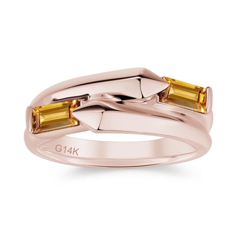 Toi Et Moi Bypass East West Garnet Ring - LUO Jewelry #gemstone_Citrine