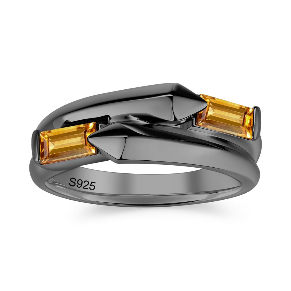Toi Et Moi Bypass East West Garnet Ring - LUO Jewelry #gemstone_Citrine
