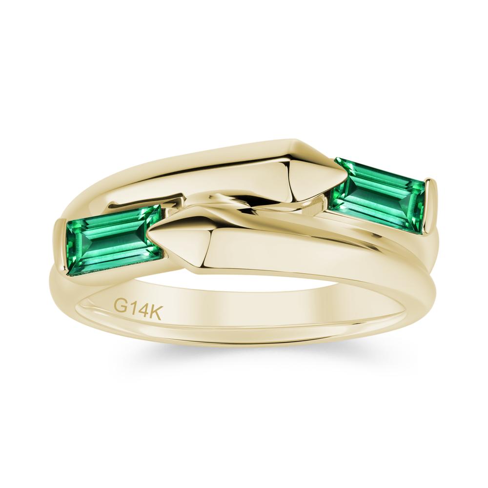 Toi Et Moi Bypass East West Garnet Ring - LUO Jewelry #gemstone_Emerald