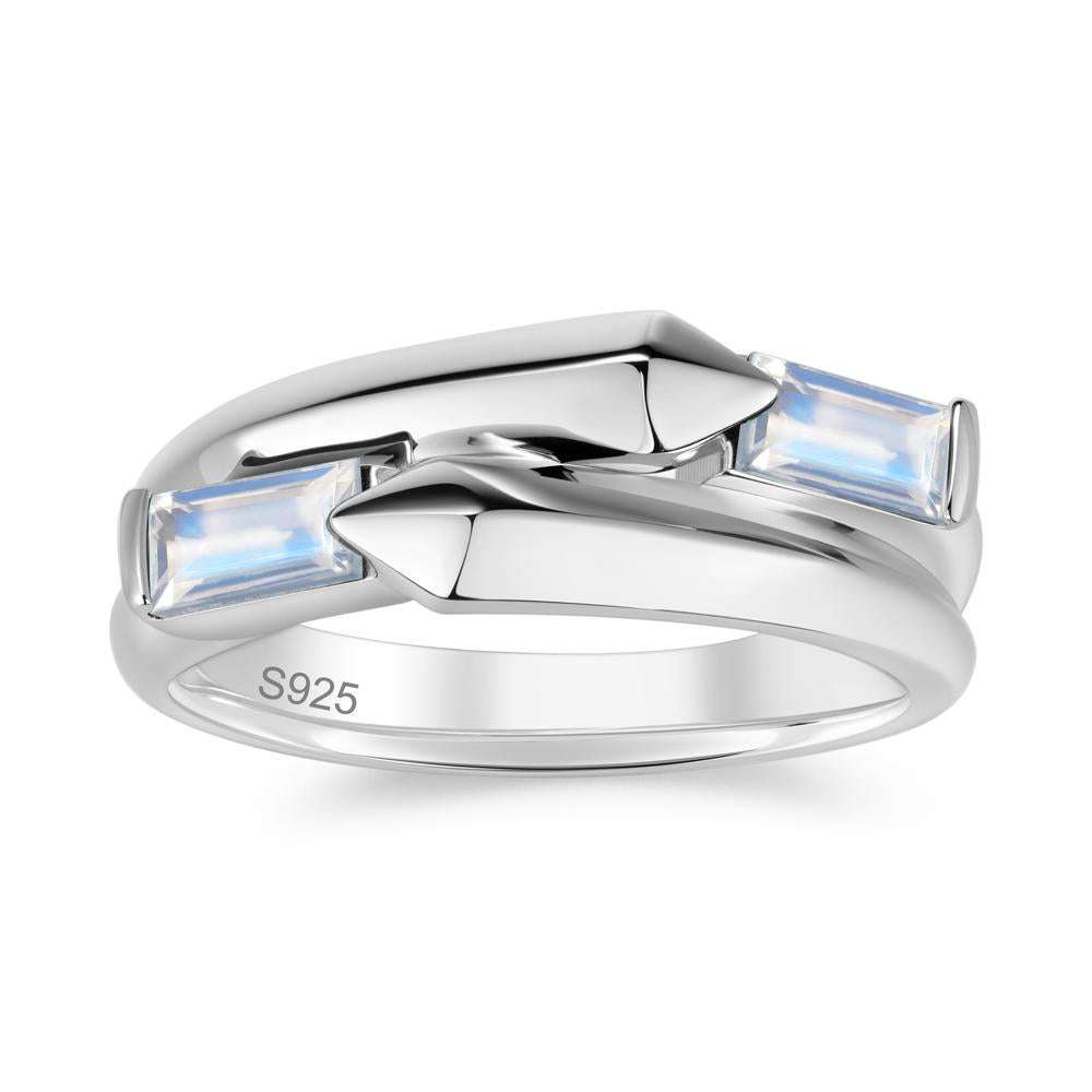 Toi Et Moi Bypass East West Garnet Ring - LUO Jewelry #gemstone_Moonstone