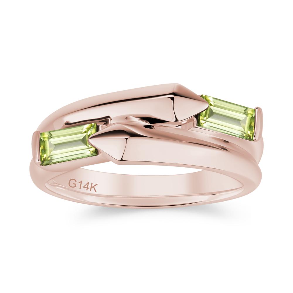 Toi Et Moi Bypass East West Garnet Ring - LUO Jewelry #gemstone_Peridot