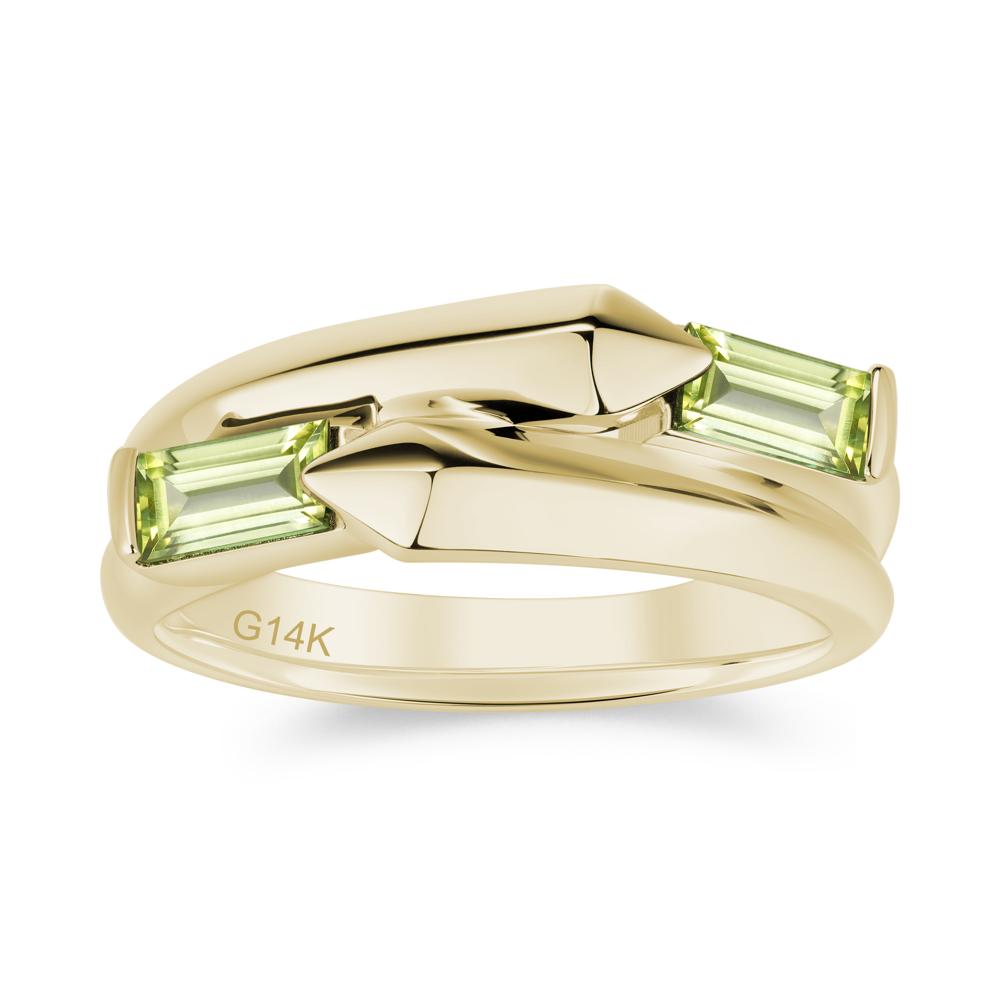 Toi Et Moi Bypass East West Garnet Ring - LUO Jewelry #gemstone_Peridot