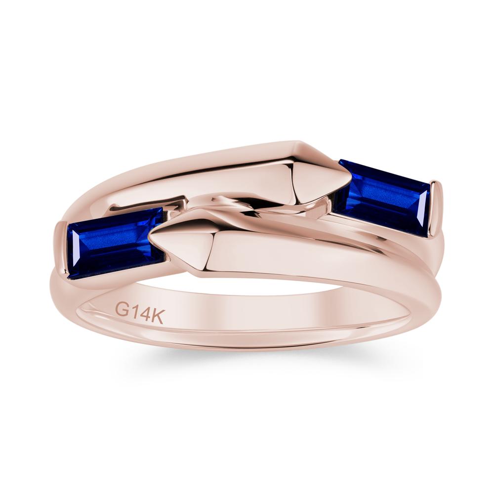 Toi Et Moi Bypass East West Garnet Ring - LUO Jewelry #gemstone_Sapphire