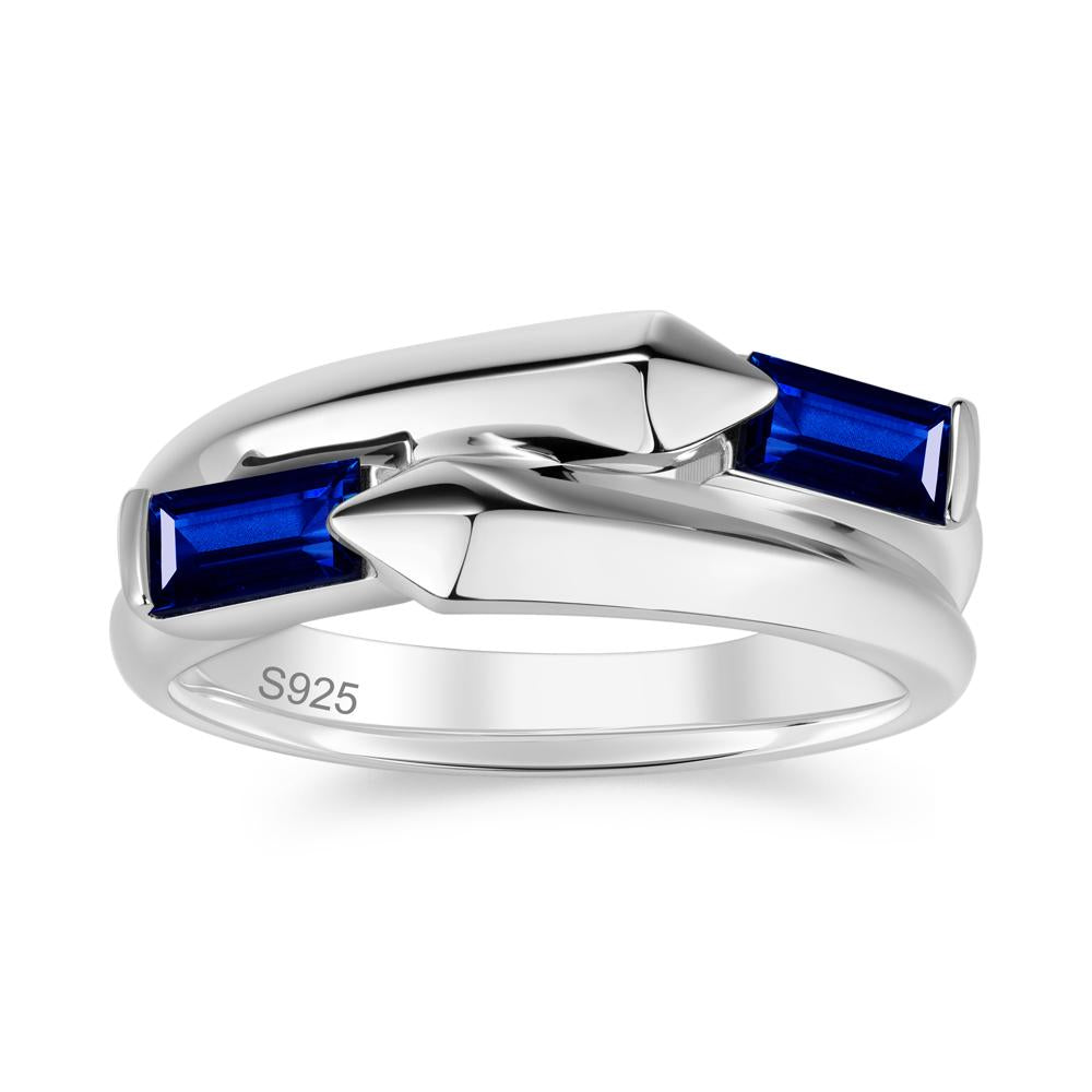 Toi Et Moi Bypass East West Garnet Ring - LUO Jewelry #gemstone_Sapphire