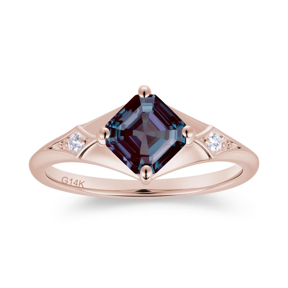 Asscher Cut London Blue Topaz Ring for Women - LUO Jewelry #gemstone_Alexandrite