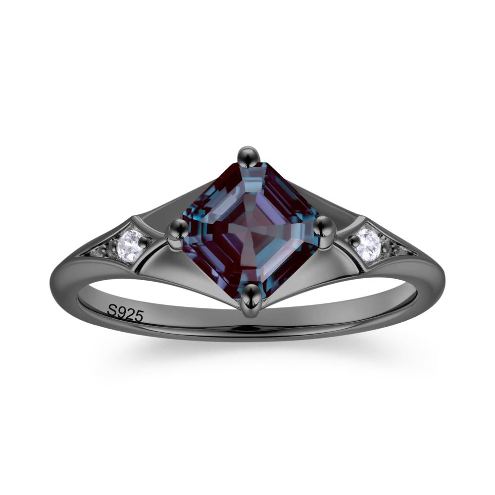 Asscher Cut London Blue Topaz Ring for Women - LUO Jewelry #gemstone_Alexandrite