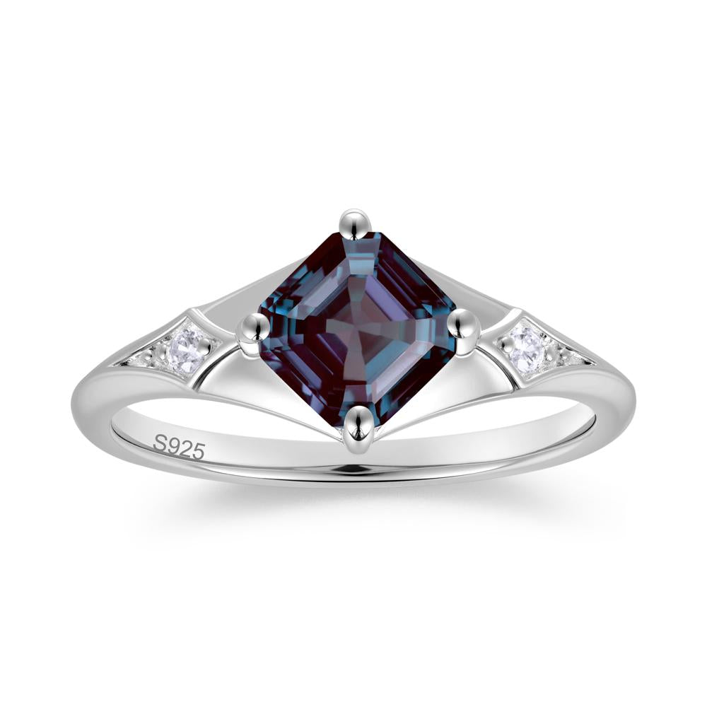 Asscher Cut London Blue Topaz Ring for Women - LUO Jewelry #gemstone_Alexandrite