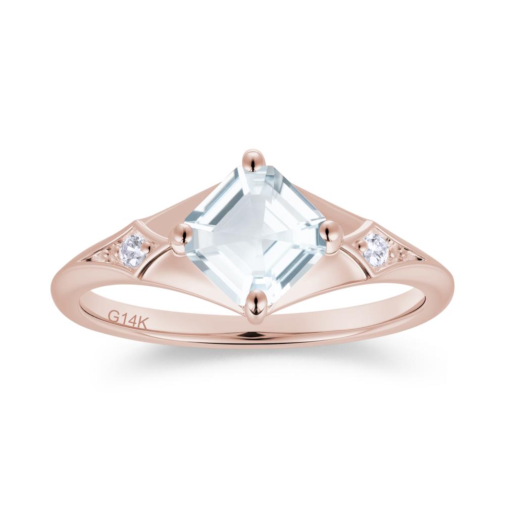 Asscher Cut London Blue Topaz Ring for Women - LUO Jewelry #gemstone_Aquamarine