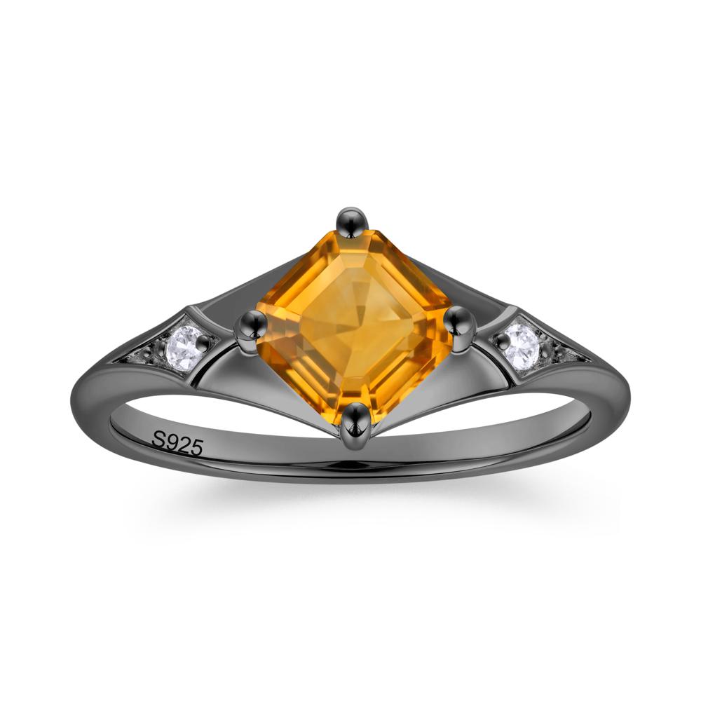 Asscher Cut London Blue Topaz Ring for Women - LUO Jewelry #gemstone_Citrine