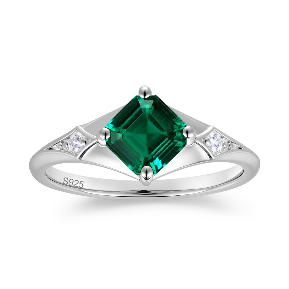 Asscher Cut London Blue Topaz Ring for Women - LUO Jewelry #gemstone_Emerald