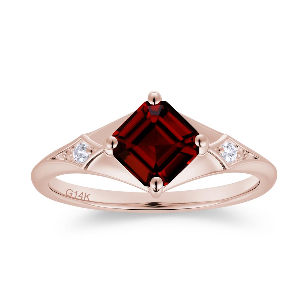 Asscher Cut London Blue Topaz Ring for Women - LUO Jewelry #gemstone_Garnet
