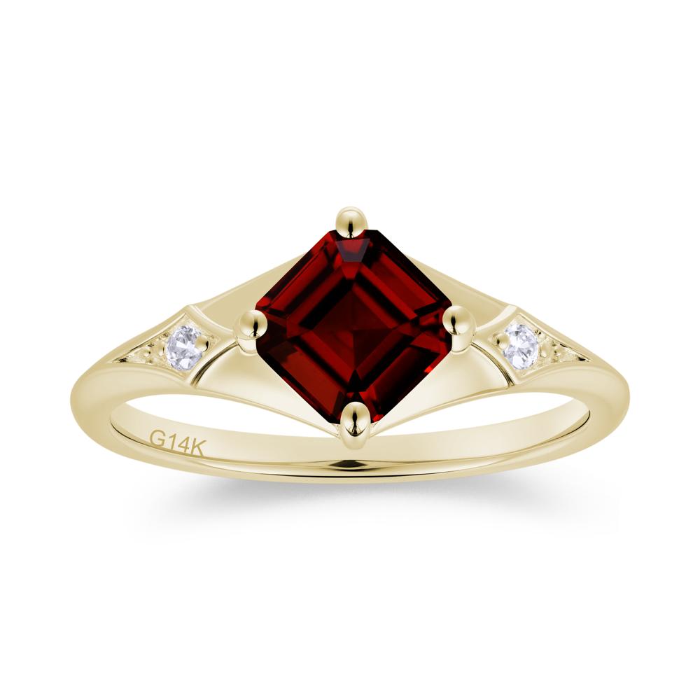 Asscher Cut London Blue Topaz Ring for Women - LUO Jewelry #gemstone_Garnet