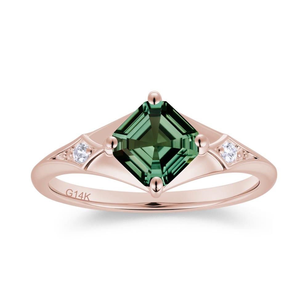 Asscher Cut London Blue Topaz Ring for Women - LUO Jewelry #gemstone_Green Sapphire