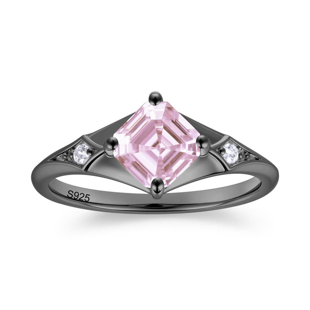 Asscher Cut London Blue Topaz Ring for Women - LUO Jewelry #gemstone_Pink Cubic Zirconia