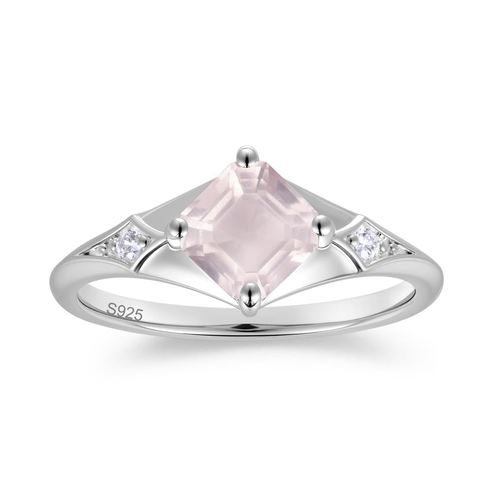 Asscher Cut London Blue Topaz Ring for Women - LUO Jewelry #gemstone_Rose Quartz