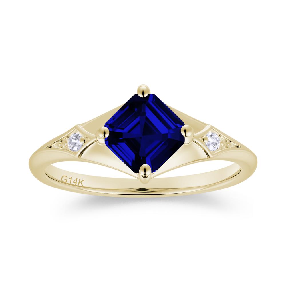 Asscher Cut London Blue Topaz Ring for Women - LUO Jewelry #gemstone_Sapphire