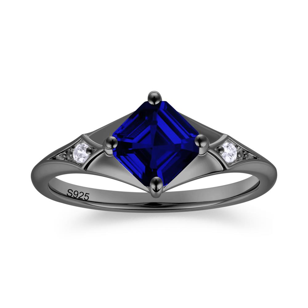 Asscher Cut London Blue Topaz Ring for Women - LUO Jewelry #gemstone_Sapphire