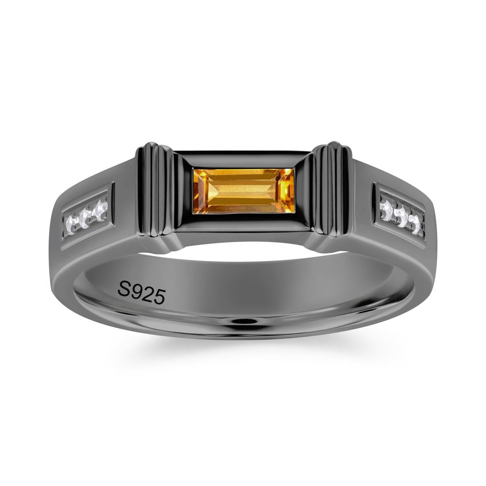 East West Alexandrite Mens Wide Band Ring - LUO Jewelry #gemstone_Citrine