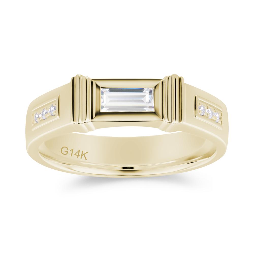 East West Alexandrite Mens Wide Band Ring - LUO Jewelry #gemstone_Cubic Zirconia