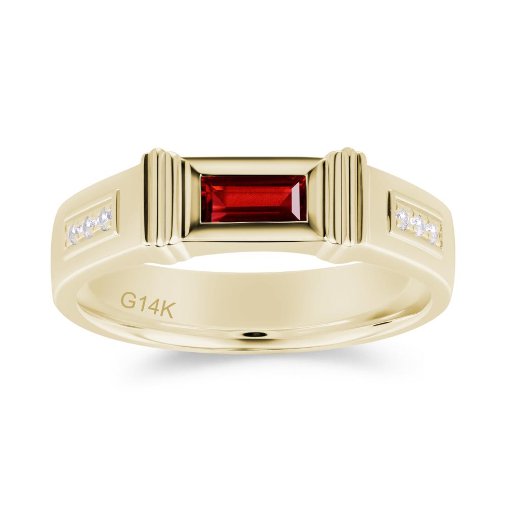 East West Alexandrite Mens Wide Band Ring - LUO Jewelry #gemstone_Garnet