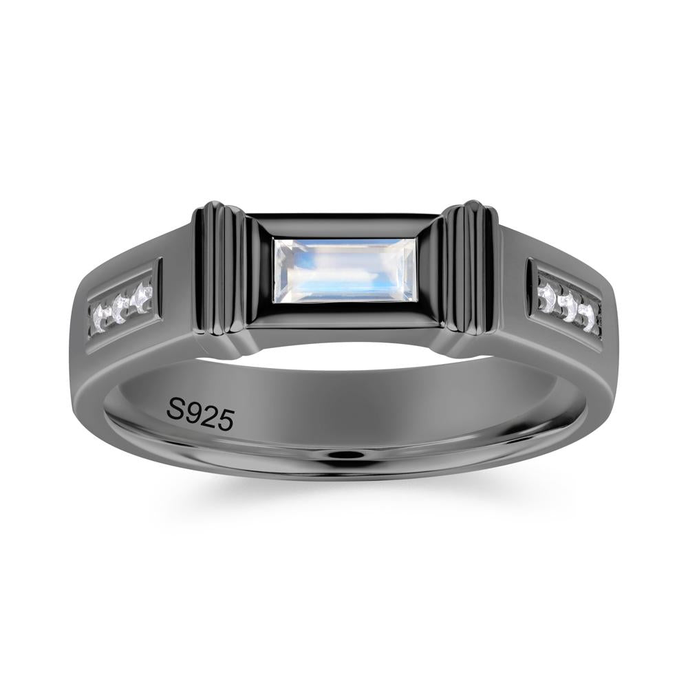 East West Alexandrite Mens Wide Band Ring - LUO Jewelry #gemstone_Moonstone