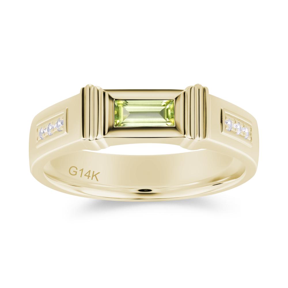 East West Alexandrite Mens Wide Band Ring - LUO Jewelry #gemstone_Peridot