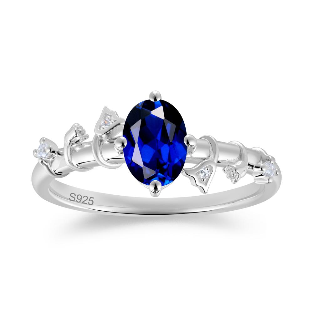 Oval Cut Amethyst Flower Engagement Ring - LUO Jewelry #gemstone_Sapphire