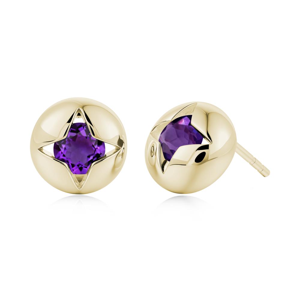 Petite London Blue Topaz Four Point Star Stud Earrings - LUO Jewelry #gemstone_Amethyst