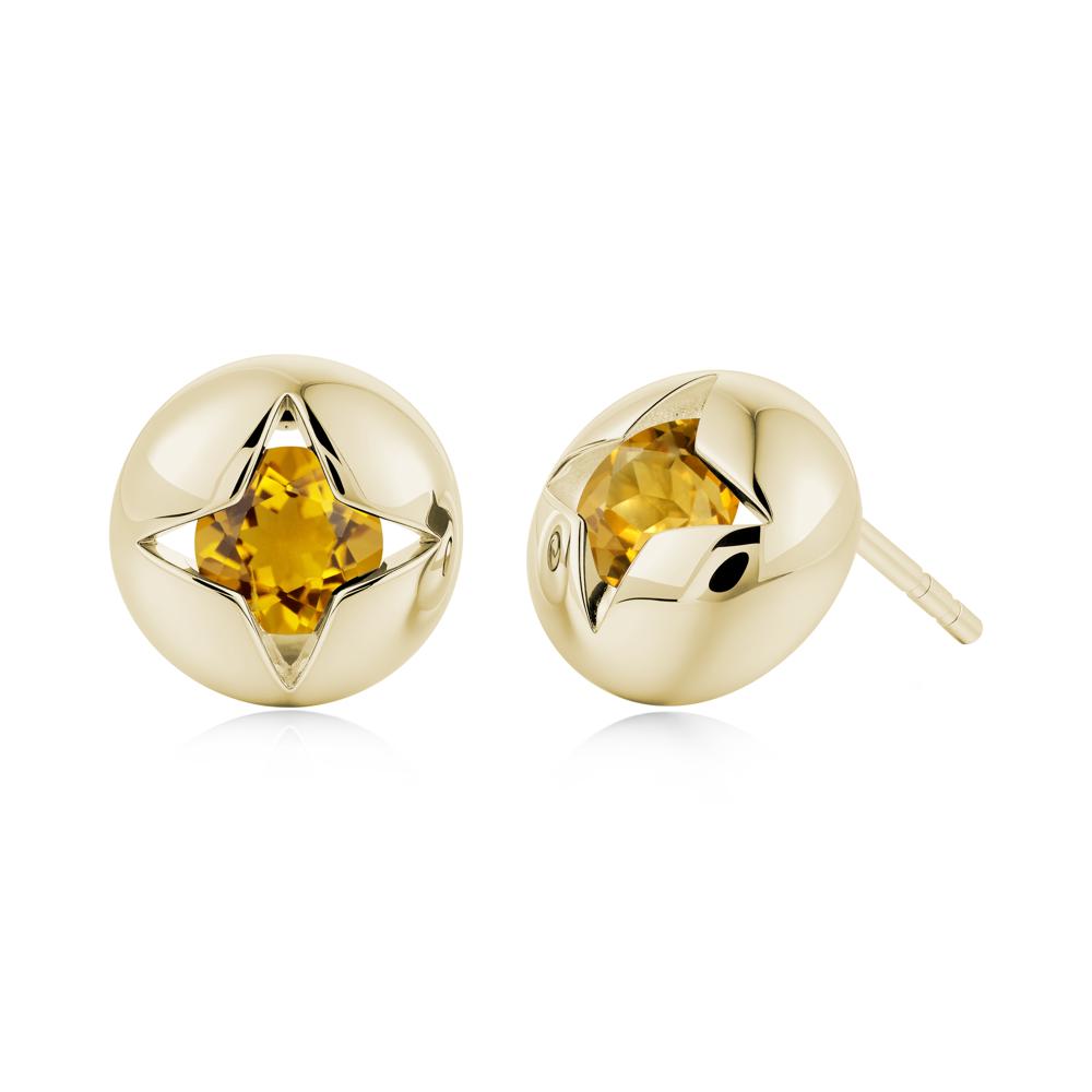 Petite London Blue Topaz Four Point Star Stud Earrings - LUO Jewelry #gemstone_Citrine