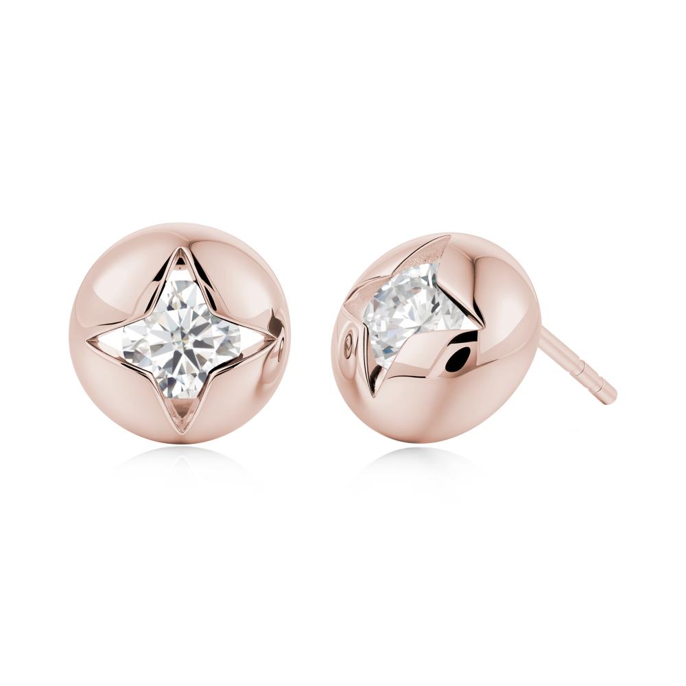 Petite London Blue Topaz Four Point Star Stud Earrings - LUO Jewelry #gemstone_Moissanite