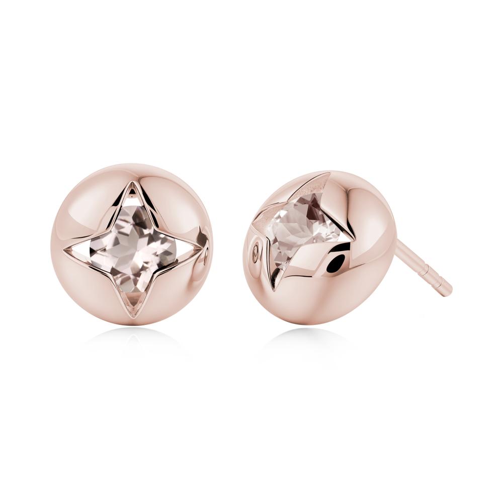 Petite London Blue Topaz Four Point Star Stud Earrings - LUO Jewelry #gemstone_Morganite