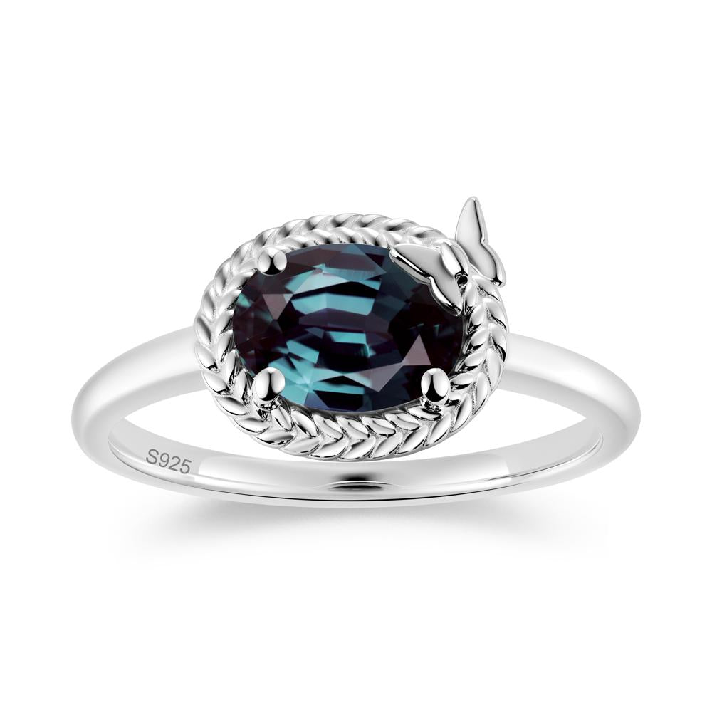 Oval Cut Amethyst Butterfly Promise Ring - LUO Jewelry #gemstone_Alexandrite