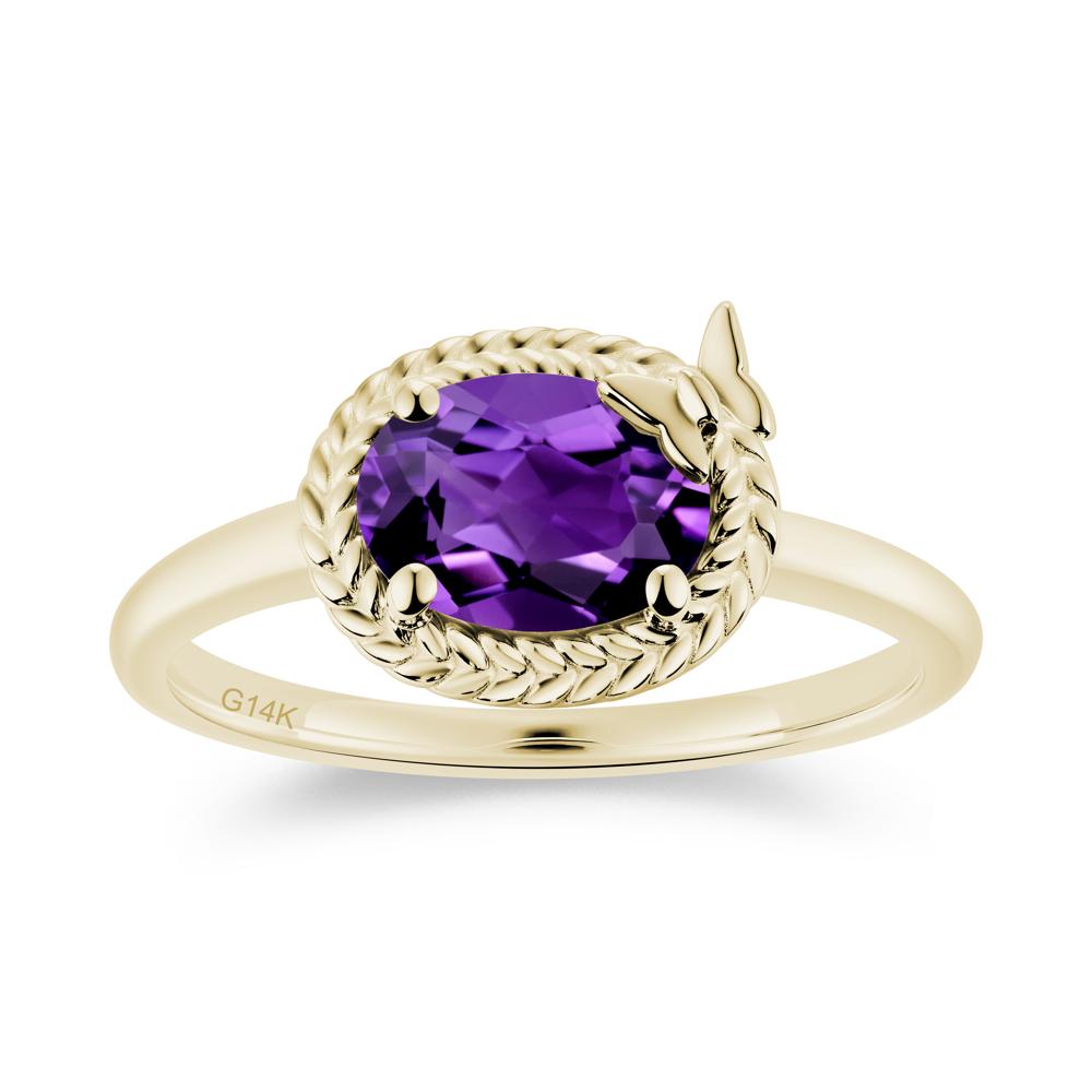 Oval Cut Amethyst Butterfly Promise Ring - LUO Jewelry #gemstone_Amethyst